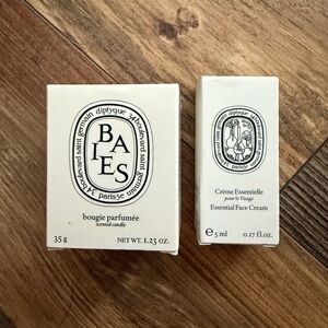 Diptyque Baies Candle and Essential Face Cream Set